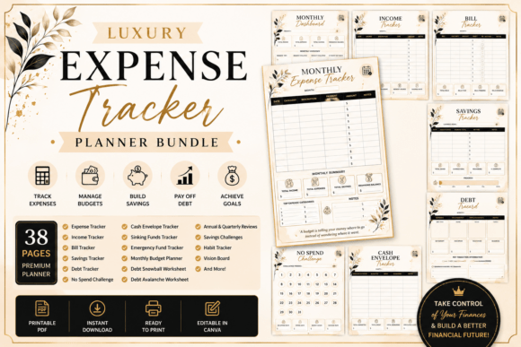 Download Luxury Budget Planner Bundle - Premium Resources
