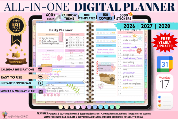 Download All-in-One Digital Planner - Digital planner Collection