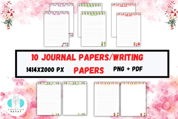 Download 10 Cute Printable Journal/Writing Papers - Printable journal Collection