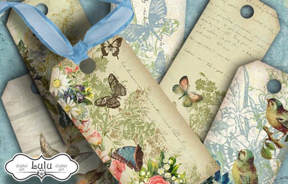 Download Vintage Spring Tags and Circles - Vintage Collection