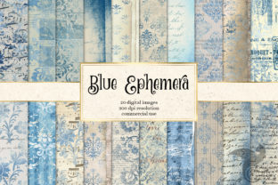Download Blue Ephemera Digital Paper - Premium Resources