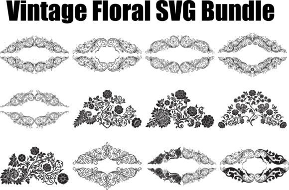Download Vintage Floral Frame SVG Bundle - Vintage Collection