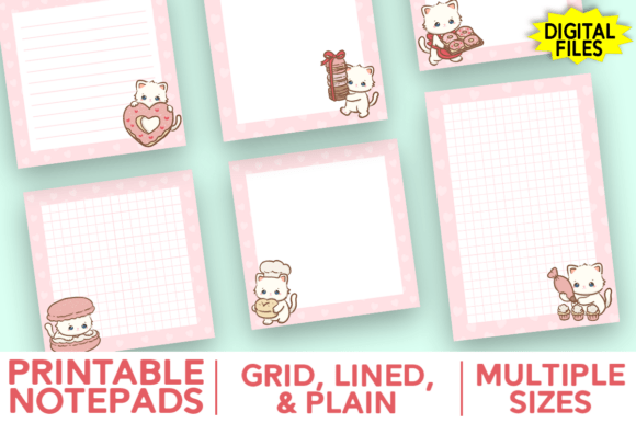 Download Cat Notepad Printable - Premium Resources